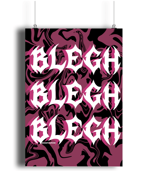 BLEGH Pink A4 Print
